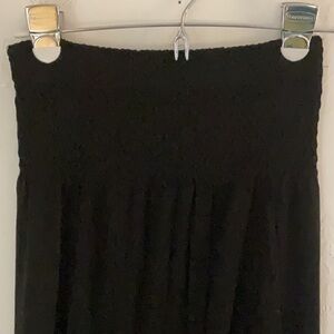 Soho Lady Maxi Skirt w/Elastic Waistband, S/M, Black